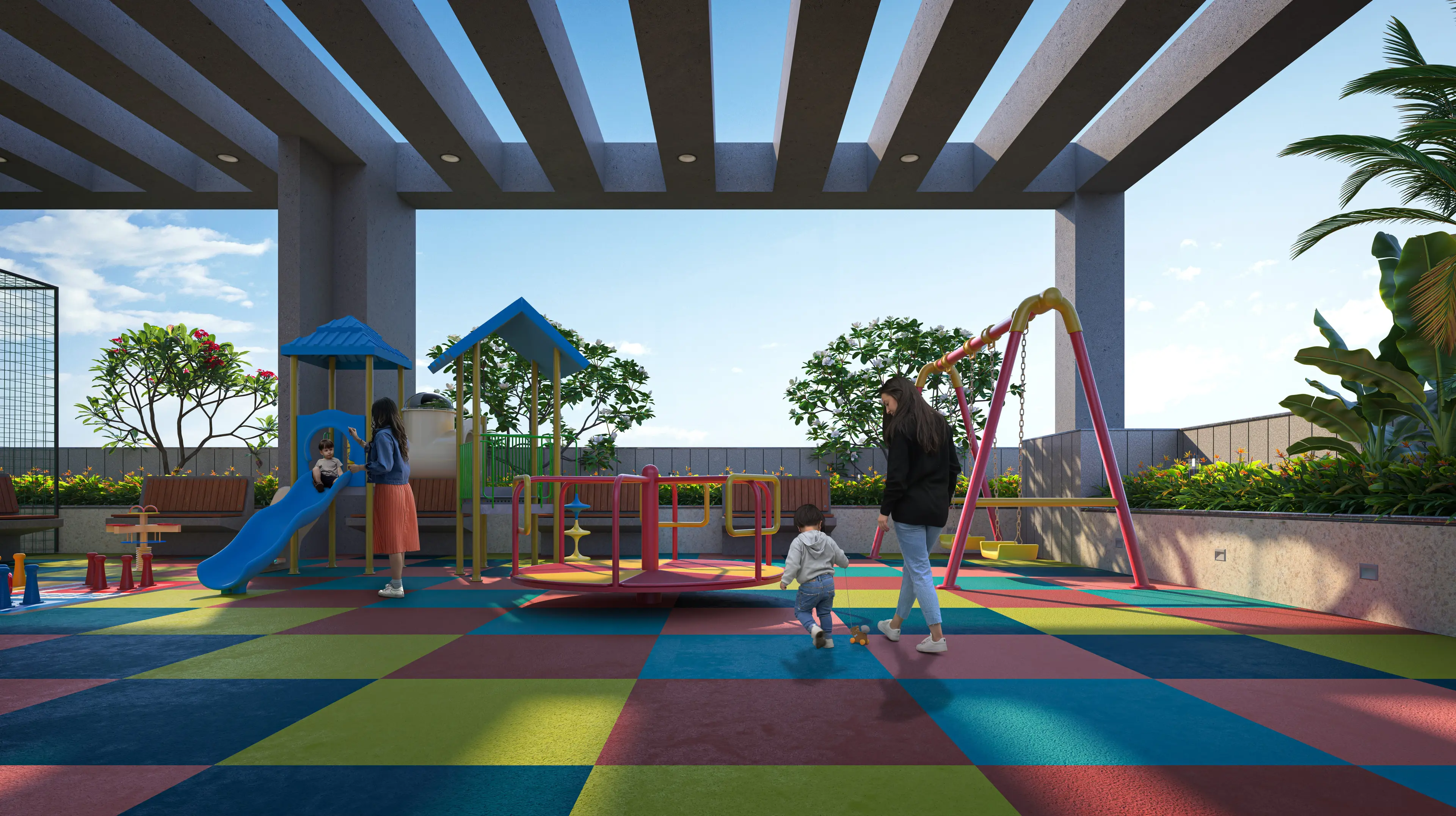 Terrace Kids Play Area at HUM GS Heights